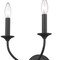 Z-Lite Arabella Wall Sconce, 2-Light, 10 In.W x 7.25 In.L x 11.5 In.H, Matte Black/Matte Black 3500-2S-MB - alternate 8